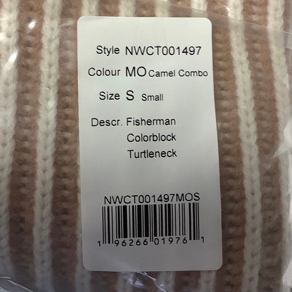 NEW! NAADAM Size Small Fisherman Colorblock Turtleneck Sweater $445 msrp J7-5 - Picture 12 of 12